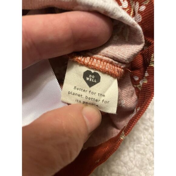 Madewell Top Corduroy Button Front Shirred Sleeve Red Farmstand Bouquet Size S - Picture 4 of 10